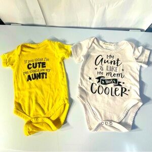 CUTE AUNT/COOL AUNT Infant Onesies